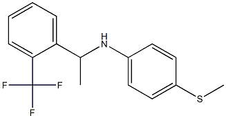 4-(methylsulfanyl)-N-{1-[2-(trifluoromethyl)phenyl]ethyl}aniline Struktur