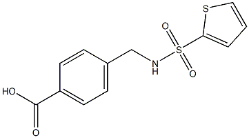 4-(thiophene-2-sulfonamidomethyl)benzoic acid Struktur