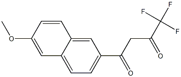 4,4,4-trifluoro-1-(6-methoxynaphthalen-2-yl)butane-1,3-dione Struktur