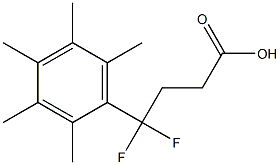 4,4-difluoro-4-(2,3,4,5,6-pentamethylphenyl)butanoic acid Struktur