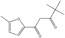 4,4-dimethyl-1-(5-methylfuran-2-yl)pentane-1,3-dione Struktur