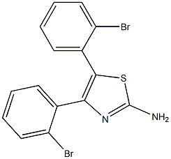 4,5-bis(2-bromophenyl)-1,3-thiazol-2-amine Struktur