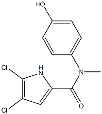 4,5-dichloro-N-(4-hydroxyphenyl)-N-methyl-1H-pyrrole-2-carboxamide Struktur