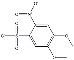 4,5-dimethoxy-2-nitrobenzene-1-sulfonyl chloride Struktur