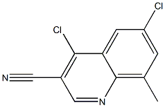 4,6-dichloro-8-methylquinoline-3-carbonitrile Struktur