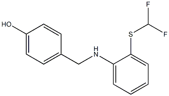 4-[({2-[(difluoromethyl)sulfanyl]phenyl}amino)methyl]phenol Struktur