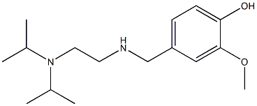 4-[({2-[bis(propan-2-yl)amino]ethyl}amino)methyl]-2-methoxyphenol Struktur