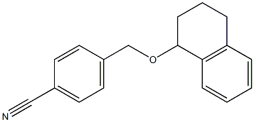 4-[(1,2,3,4-tetrahydronaphthalen-1-yloxy)methyl]benzonitrile Struktur