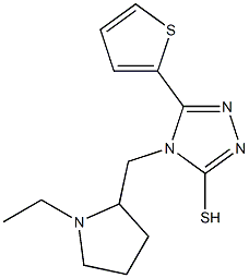 4-[(1-ethylpyrrolidin-2-yl)methyl]-5-(thiophen-2-yl)-4H-1,2,4-triazole-3-thiol Struktur