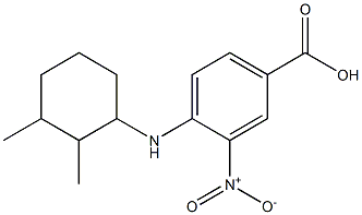 4-[(2,3-dimethylcyclohexyl)amino]-3-nitrobenzoic acid Struktur