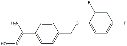 4-[(2,4-difluorophenoxy)methyl]-N'-hydroxybenzenecarboximidamide Struktur