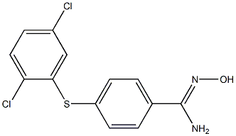 4-[(2,5-dichlorophenyl)sulfanyl]-N'-hydroxybenzene-1-carboximidamide Struktur