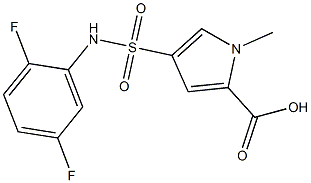 4-[(2,5-difluorophenyl)sulfamoyl]-1-methyl-1H-pyrrole-2-carboxylic acid Struktur