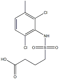 4-[(2,6-dichloro-3-methylphenyl)sulfamoyl]butanoic acid Struktur