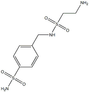 4-[(2-aminoethane)sulfonamidomethyl]benzene-1-sulfonamide Struktur