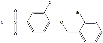 4-[(2-bromophenyl)methoxy]-3-chlorobenzene-1-sulfonyl chloride Struktur