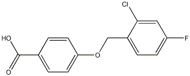 4-[(2-chloro-4-fluorophenyl)methoxy]benzoic acid Struktur