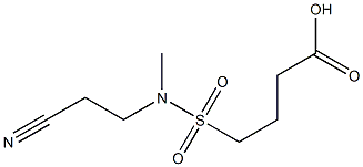 4-[(2-cyanoethyl)(methyl)sulfamoyl]butanoic acid Struktur