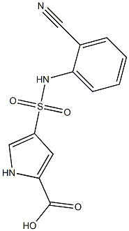 4-[(2-cyanophenyl)sulfamoyl]-1H-pyrrole-2-carboxylic acid Struktur