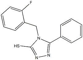 4-[(2-fluorophenyl)methyl]-5-phenyl-4H-1,2,4-triazole-3-thiol Struktur