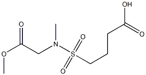 4-[(2-methoxy-2-oxoethyl)(methyl)sulfamoyl]butanoic acid Struktur