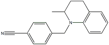 4-[(2-methyl-1,2,3,4-tetrahydroquinolin-1-yl)methyl]benzonitrile Struktur