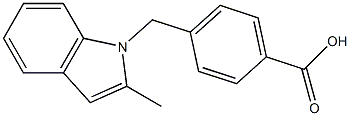 4-[(2-methyl-1H-indol-1-yl)methyl]benzoic acid Struktur