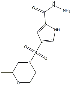 4-[(2-methylmorpholin-4-yl)sulfonyl]-1H-pyrrole-2-carbohydrazide Struktur