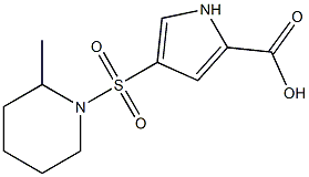 4-[(2-methylpiperidin-1-yl)sulfonyl]-1H-pyrrole-2-carboxylic acid Struktur