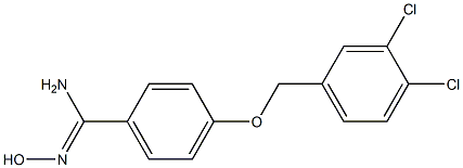 4-[(3,4-dichlorophenyl)methoxy]-N'-hydroxybenzene-1-carboximidamide Struktur