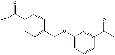 4-[(3-acetylphenoxy)methyl]benzoic acid Struktur