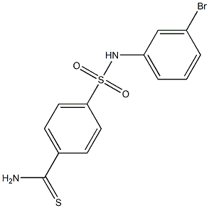 4-[(3-bromophenyl)sulfamoyl]benzene-1-carbothioamide Struktur