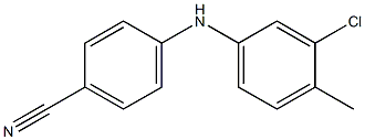 4-[(3-chloro-4-methylphenyl)amino]benzonitrile Struktur