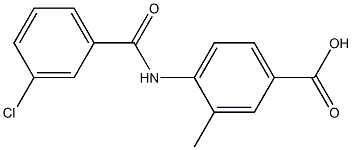 4-[(3-chlorobenzoyl)amino]-3-methylbenzoic acid Struktur