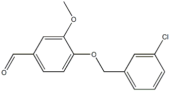 4-[(3-chlorophenyl)methoxy]-3-methoxybenzaldehyde Struktur