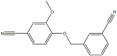 4-[(3-cyanobenzyl)oxy]-3-methoxybenzonitrile Struktur