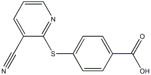 4-[(3-cyanopyridin-2-yl)thio]benzoic acid Struktur