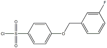 4-[(3-fluorophenyl)methoxy]benzene-1-sulfonyl chloride Struktur