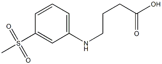 4-[(3-methanesulfonylphenyl)amino]butanoic acid Struktur