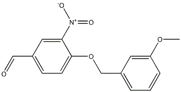 4-[(3-methoxyphenyl)methoxy]-3-nitrobenzaldehyde Struktur