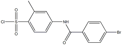 4-[(4-bromobenzene)amido]-2-methylbenzene-1-sulfonyl chloride Struktur