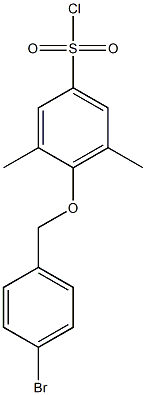 4-[(4-bromophenyl)methoxy]-3,5-dimethylbenzene-1-sulfonyl chloride Struktur