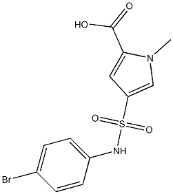 4-[(4-bromophenyl)sulfamoyl]-1-methyl-1H-pyrrole-2-carboxylic acid Struktur