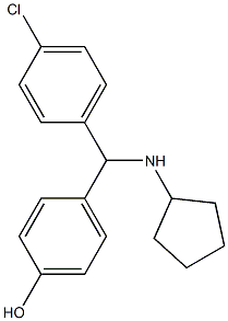 4-[(4-chlorophenyl)(cyclopentylamino)methyl]phenol Struktur