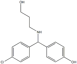 4-[(4-chlorophenyl)[(3-hydroxypropyl)amino]methyl]phenol Struktur