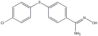 4-[(4-chlorophenyl)sulfanyl]-N'-hydroxybenzene-1-carboximidamide Struktur