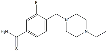 4-[(4-ethylpiperazin-1-yl)methyl]-3-fluorobenzenecarbothioamide Struktur