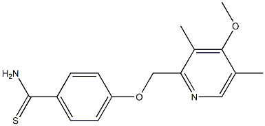 4-[(4-methoxy-3,5-dimethylpyridin-2-yl)methoxy]benzene-1-carbothioamide Struktur