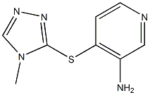 4-[(4-methyl-4H-1,2,4-triazol-3-yl)sulfanyl]pyridin-3-amine Struktur