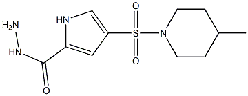 4-[(4-methylpiperidin-1-yl)sulfonyl]-1H-pyrrole-2-carbohydrazide Struktur